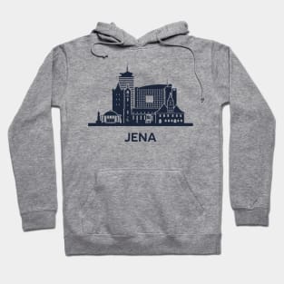 Skyline emblem of Jena, city in Thuringia, Germany Hoodie